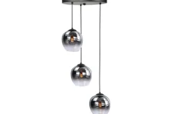 Hanglampen-Highlight Hanglamp Zwart Semi Rookglas Fantasy