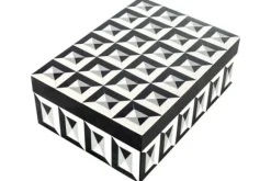 Decoratie-Richmond Interiors Juwelenbox Black White Groot 212088 Licia