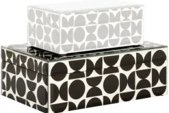 Decoratie-Richmond Interiors Juwelenbox Zwart Groot 212162 Vivian