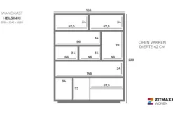 Clearance Kabinet 96274 Helsinki Opbergkasten|Vakkenkasten
