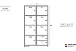 Clearance Kabinet 95868 Jimmy Opbergkasten|Boekenkasten