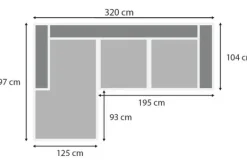 Clearance Loungebank stof Tokio 710 Amarillo Loungebanken
