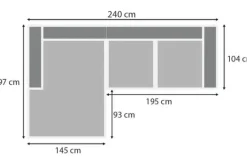 Loungebanken-Be Inspired Quick Loungebank stof Tokio 170 Amarillo