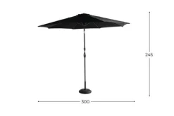 Tuinartikelen-Hartman tuinmeubelen Parasol Carbon Black 14.098.008 Sunline