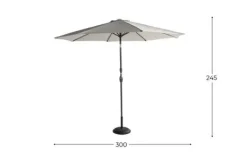 Tuinartikelen-Hartman tuinmeubelen Parasol Light Grey 14.098.006 Sunline