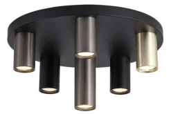 Plafondlamp-Searchlight Plafondlamp 50570-6BK Tubes