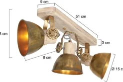 Spots|Plafondlamp-Steinhauer Plafondlamp 2133BR Gearwood Mexlite