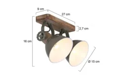 Outlet Plafondlamp 7969G Gearwood Mexlite Plafondlamp
