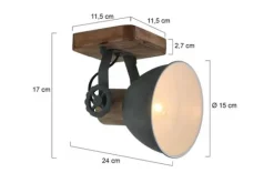 Discount Plafondlamp 7968GR Gearwood Mexlite Plafondlamp