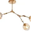 Plafondlamp-Toms Luxury Lights Plafondlamp 3-lichts Messing Cas
