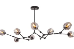 Plafondlamp-Toms Luxury Lights Plafondlamp 8-lichts Zwart Cas