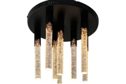 Plafondlamp-Toms Luxury Lights Plafondlamp 8-lichts Zwart Maud