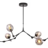Discount Plafondlamp 6-lichts Zwart Cas Plafondlamp