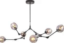 Discount Plafondlamp 6-lichts Zwart Cas Plafondlamp