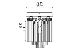 Plafondlamp-Searchlight Plafondlamp  Swizzle