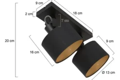 Hot Plafondlamp 3334ZW Ornoir Mexlite Spots|Plafondlamp