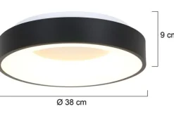 Plafondlamp 2562ZW Ringlede Plafondlamp