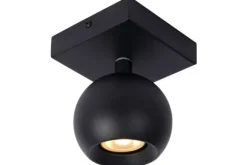 Spots|Plafondlamp-Lucide Plafondlamp Zwart Favori