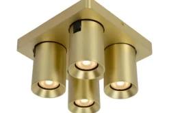 Spots|Plafondlamp-Lucide Plafondspot Goud Nigel