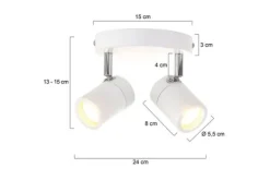 Discount Plafondspot 2487W Upround Mexlite Plafondlamp