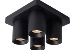 Spots|Plafondlamp-Lucide Plafondspot Zwart Nigel