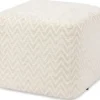 Online Poef 216375 Beige Chevron Ciela Poefen