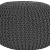 Hot Poef Antraciet Gebreid Poefen