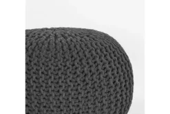 Hot Poef Antraciet Gebreid Poefen