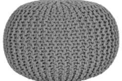 Poefen-Label51 Poef Donkergrijs Gebreid