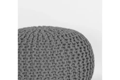 Poefen-Label51 Poef Donkergrijs Gebreid
