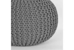Poefen-Label51 Poef Donkergrijs Gebreid