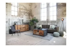 Poefen-Label51 Poef Donkergrijs Gebreid