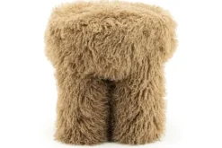 Discount Poef Taupe 250238 Doodly Poefen