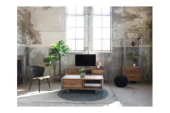 Outlet Poef Zwart Gebreid Poefen