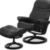 Relaxstoelen|Draaifauteuils-Stressless Relaxfauteuil + hocker Sunrise Signature |