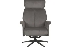 Relaxstoelen|Draaifauteuils-Label51 Relaxfauteuil Antraciet Cosmo CH-73.026 Verdal