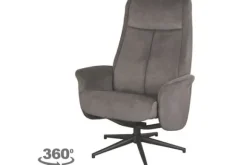 Relaxfauteuil Antraciet Cosmo CH-73.023 Bergen Relaxstoelen|Draaifauteuils