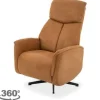 Relaxstoelen|Draaifauteuils- Relaxfauteuil Cognac CM-55.054 Aarhus