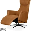 Clearance Relaxfauteuil Cognac SX-84.023 Lund Relaxstoelen|Draaifauteuils