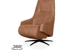 Relaxstoelen|Draaifauteuils- Relaxfauteuil Cognac SX-84.011 Odense