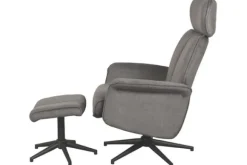 Relaxstoelen|Draaifauteuils- Relaxfauteuil met hocker Antraciet Cosmo CH-73.027 Verdal