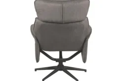 Relaxstoelen|Draaifauteuils- Relaxfauteuil met hocker Antraciet Cosmo CH-73.027 Verdal