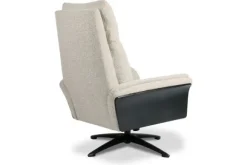 Relaxstoelen|Draaifauteuils-Label51 Relaxfauteuil met hocker Naturel DA-89.005 Zenza