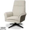 Hot Relaxfauteuil met hocker Naturel DA-89.004 Zenza Relaxstoelen|Draaifauteuils