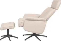 Relaxstoelen|Draaifauteuils- Relaxfauteuil met hocker Naturel Touch CH-73.019 Verdal