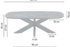 Salontafel Ashblond Akagi Salontafels
