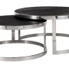 Salontafels-Richmond Interiors Salontafelset 210379 Blackbone zilver