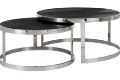 Salontafels-Richmond Interiors Salontafelset 210379 Blackbone zilver