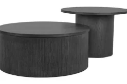 Outlet Salontafelset Zwart Oliva Salontafels