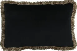 Sierkussens-Claudi Sierkussen Black + Fringe Bronze Astrid |